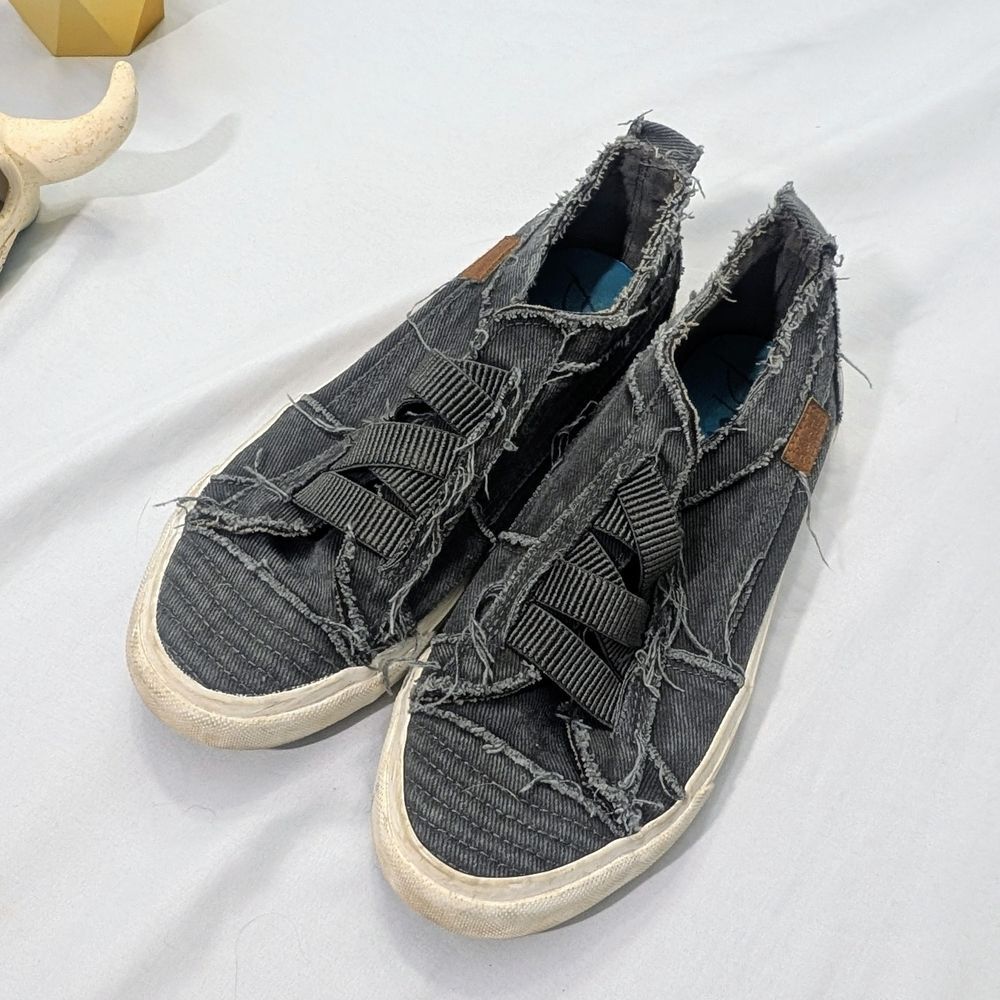 BlowFish Distressed Black Slip-On Sneakers